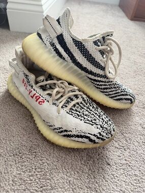 Yeezy Boost 350 V2 White Black with Yellow Sole